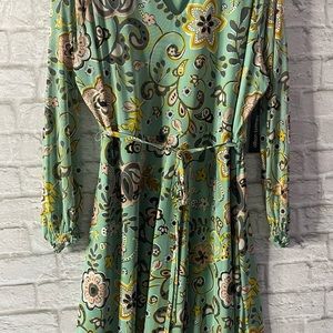 Retro Floral Mint Dress